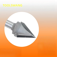 Fraise à chanfreiner triangulaire pour le travail du bois TOOLSWANG OEM, type V, 60 degrés, 45 degrés, fraise à rainurer, fraise à chanfreiner, carbure AlTin