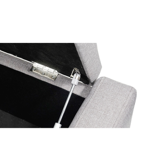Cambiador de zapatos para <span class=keywords><strong>dormitorio</strong></span>, taburete <span class=keywords><strong>con</strong></span> almacenamiento, extremo de cama, Banco de Tela Gris - Product Image 6