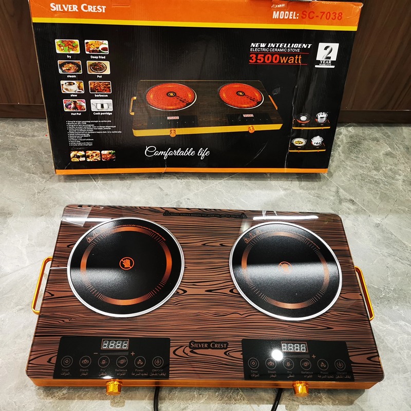 In Stock 3500W Household Electric Stove Infrared Hot Plates Multifunction Digital Burner Induction Cooker Glass Ceramic Cooktop