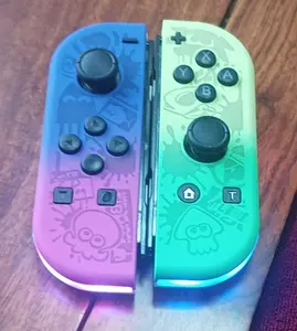 Pengontrol Game lampu RGB, Gamepad nirkabel dengan berbagai warna untuk Nintendo Switch pegangan kiri dan kanan