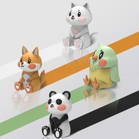 Nouvel Animal de Dessin Animé pour Enceinte Sans Fil, Mini Mignon Panda Renard Oiseau Chat, Jambes Extensibles Anti-Chute Multifonctionnel