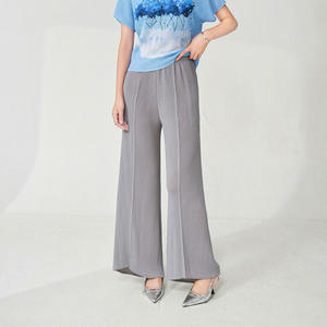 Pantalon plissé évasé décontracté et élégant pour femme grande taille, style coréen, vente en gros de vêtements en vrac PY Fashion Design - Product Image 2