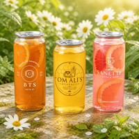 Boîtes en plastique 250ml 500ml Bouteille en plastique transparente pour boissons gazeuses avec aluminium Boîtes en PET personnalisées Bouteille en plastique