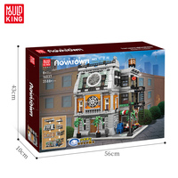 Mould King-16037 Street View Sanctorum 3d LED, modelo de bloques de construcción para regalos de navidad
