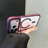 Étui de luxe transparent en acrylique rigide magnétique pour objectif d'appareil photo, compatible iPhone 18 Pro, 17 Pro Max, 16 Pro, 14, 15 – Coque antichoc transparente