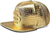 Gorra de Cuero Dobby Deportiva Vintage Estilo Hip-Hop, Impermeable, con Letras Personalizables, Bordado a Mano, Unisex, Visera Plana, Estilo Rap Rock Argyle