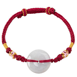 Anneaux de sécurité en jadéite naturelle, bracelet en jade réglable, tissage de haute qualité, bijoux pour femmes, vente en gros de jade SL59 - Product Image 5