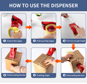 Cortador y Dispensador de Cinta de Embalaje de Plástico de 2 Pulgadas, Portátil, con Certificación CE, Personalizable OEM, Marca Pack Crown - Product Image 5