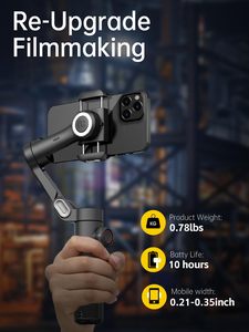 <strong>Phone</strong> Gimbal Stabilizer 3-Axis Smartphone Foldable Gimbal for <strong>Phone</strong> <strong>Gimble</strong> with Focus Wheel - Product Image 6