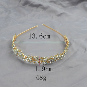 اكسسوارات الشعر المصنوعة يدويا للعروس عصابة رأس للنساء عرس عقال الزفاف - Product Image 2