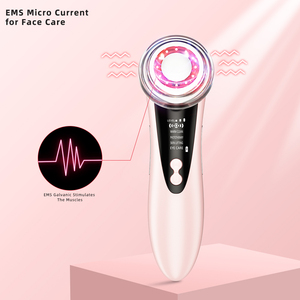 Masajeador Facial Galvánico 4 en 1 con Compresa Cálida, Microvibración, Luz Roja y Azul, Fototerapia, Reafirmante y Lifting - Product Image 3