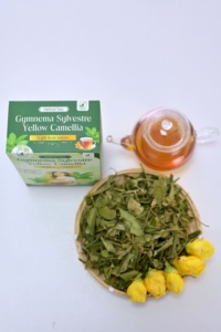 Sachets de thé aux herbes biologiques de Gymnema Sylvestre et de Camélia Jaune vietnamiens séchés à froid pour rituel quotidien, marque privée disponible - Product Image 2
