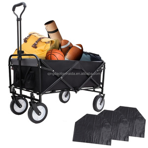 Chariot pliable robuste de 360 lb avec 3 sacs de rangement et système d'arrimage, véhicule multifonctionnel pour le camping en extérieur - Product Image 3