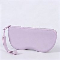 Estuche de Silicona para Gafas, Funda Impermeable Portátil para Lentes de Sol con Cordón, Bolsa de Almacenamiento Multiusos para Gafas, Bolsa Protectora contra el Polvo para Viajes