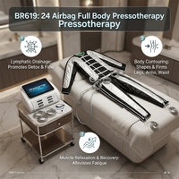 Appareil de pressothérapie à 24 chambres, équipement de massage par compression d'air pour le soin du corps avec analyseur de peau