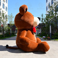 Ours en peluche gonflable brun Décoration de Noël en plein air Ours en peluche gonflable géant Mascotte de dessin animé Modèle à vendre