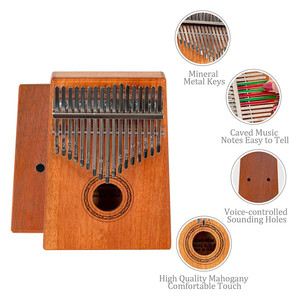 Kit Kalimba Artigianale a 17 Tasti con Acciaio Inossidabile e Mogano Colore Naturale, Opzioni OEM, Strumento Musicale - Product Image 6