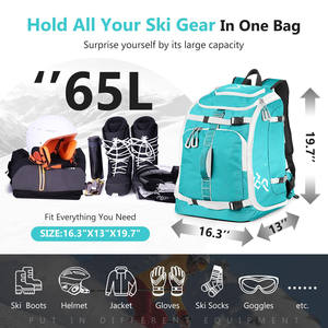 Échantillon gratuit Sac à dos de sport de ski personnalisé avec logo d'usine, grande capacité, portable, pour sports de plein air, sac pour casque de ski - Product Image 6