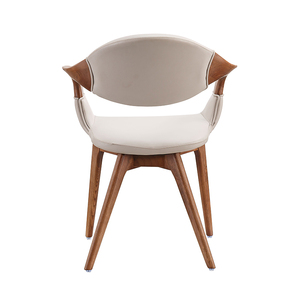 Italian Modern Minimalist Curved Dining <b>Chair</b> Nordic Solid Wood Stool for Balcony Leisure & <b>Study</b> Convertible Backrest <b>Chair</b> - Product Image 4