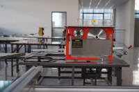 Scie à table électrique portable double 220V, table coulissante pliable pour le travail du bois, style horizontal avec composant moteur principal