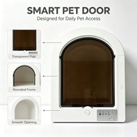 Haustiertür mit Regenschutzdesign, Magnetverschluss, Smart-Chip-Sensor, geeignet für Innen- und Außentüren, Fenster, Katzen, Hunde