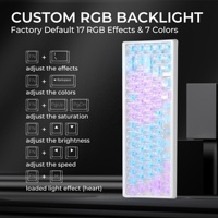 Teclado Mecánico Trimodal XVX M67 JadeStone de Carbono Forjado con Retroiluminación RGB Inalámbrico 2.4G y Teclas IMD-Tech
