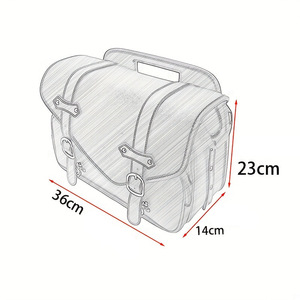 Nouveau sacoche arrière de moto en cuir PU, installation sans modification pour CM300/CM500/<span class=keywords><strong>Rebel500</strong></span>, taille 104, entièrement noir - Product Image 1