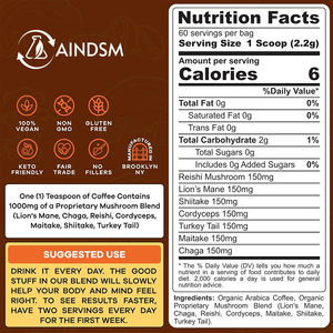 Offre Spéciale améliorer la fonction cérébrale Reishi champignon café en poudre organique Shitake améliorer le bien-être intestinal champignon café en poudre - Product Image 2