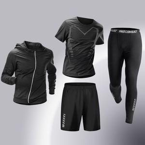 Nouvelle conception Vêtements de sport respirants pour hommes <span class=keywords><strong>Jogging</strong></span> 5 pièces Séchage rapide Collants légers Haute élasticité Entraînement de course - Product Image 5