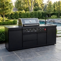 Entrega Rápida en 7 Días en EE. UU., Gabinetes de Cocina Exteriores de Acero Inoxidable 304 Youya, Parrilla para Barbacoa, Cocina Móvil Modular para Exteriores