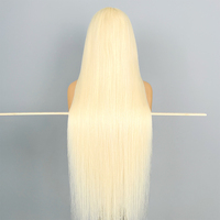 Perruque 100% Cheveux Humains Vierges Blonds 613 Lisses, Pré-Pluckée, 13x6, Non Traitée, avec Dentelle Frontale HD, Cheveux Vietnamiens Bruts
