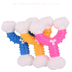 Nuovo commercio all'ingrosso di cane giocattoli da masticare TPR formazione morso resistenza denti bastone molare forma di osso materiale plastico corda cane gioco gatti - Product Image 2