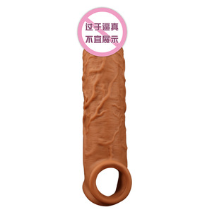 Yunman Double-Opening Three-Way Penis Lengthening Sheath Wolf Tooth Sheath <b>Liquid</b> <b>Silicone</b> Sheath Adult Products Enlargement - Product Image 1
