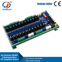 Huaqingjun-Placa de salida de Transistor de expansión, 24 canales, RS485, Modbus, RTU, protocolo de comunicación, DC, para PLC
