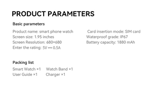 새로운 H18 스마트워치 1.95인치 <span class=keywords><strong>3</strong></span>+32G RAM, SIM 카드 영상 통화 GPS 위치 추적 카메라 대용량 배터리 4G 맞춤형 스마트 워치 - Product Image 5