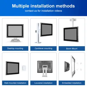 IP65 wasserdichter lüfter loser industrieller Aio-PC 10,4 12,1 15 Zoll 4G 128G Embedded Win 10 Touchscreen-Industriepanel-PC