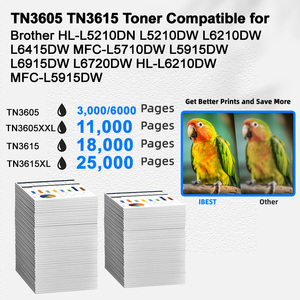 Compatible <span class=keywords><strong>Brother</strong></span> TN3605 TN3605XL TN3605XXL TN3615 TN3615XL Cartouche de Toner Compatible pour <span class=keywords><strong>Brother</strong></span> HL-L5210DN L5210DW L6210DW - Product Image 2