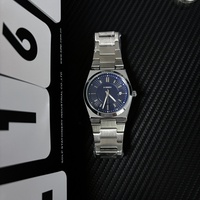 Reloj de pulsera de cuarzo para hombre, de acero inoxidable, clásico, de negocios, con indicador de fecha.