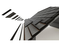 Tuile solaire fixe imperméable Tuiles d'énergie solaire 30W Tuile solaire BIPV
