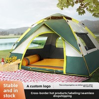 Tente de camping pour 2 personnes, pliable, portable, imperméable, épaissie, quatre saisons, à un étage, entièrement en Oxford