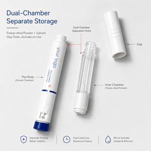 Stylo cosmétique clinique nouvelle génération, conception à 2 compartiments, mélange au besoin, utilisation facile, application précise, stylo à double compartiment pour essence - Product Image 5