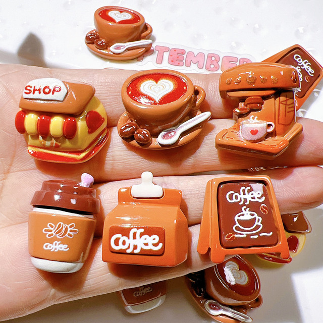 Hamburg Ice Hot Dogs Resin Flatback Cabochon Charms DIY Phone Case Food Resin Charm for Decoration DIY