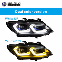 Lampu Depan Mobil 30 2007-10 Seri 3 E92 E93 M3 Modifikasi 12V Lampu LED Baru Rakitan 6000K Versi Dua Warna ABS 50000 Jam