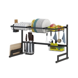 Wholesale High Quality 2 Tier Multipurpose Kitchen Stainless Portable Roll Up Dish Drying Rack