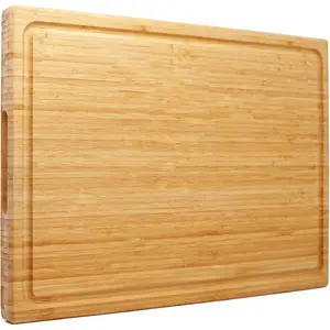 JOYWAVE Factory Wholesale Thickened Heavy Duty Bamboo Butcher Block Chopping Board Large Kitchen Cutting Board