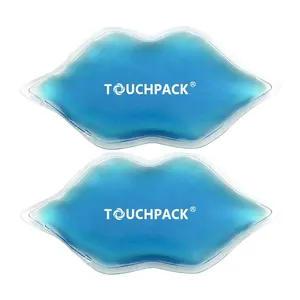 Reusable Hot Cold Gel Packs With Lip Shape Lip Shaped Beauty Gel Custom Lip Ice Pack With Glitter