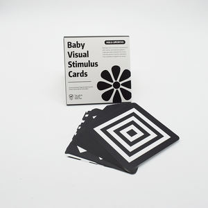 Cartes visuelles noir et blanc pour nouveau-nés 0-12 <span class=keywords><strong>mois</strong></span> Stimulation des couleurs à fort contraste Culture Cartes sensorielles avancées pour bébés - Product Image 1