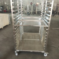 Chariot de support de boulangerie/chariot de support de plateau en métal d'acier inoxydable de qualité alimentaire 201 304 pour la cuisson au four