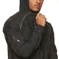 الملابس السائبة الرياضية المخصصة شعار بعلامات خاصة رجل سستة السترة للماء عاكس هوديي بلوزات