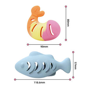 Jouet à mâcher en silicone écologique infusé à la catnip pour chatons, soulagement des dents molaires et nettoyage dentaire, jouet anti-ennui pour animaux de compagnie - Product Image 2